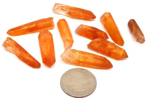 Tangerine Quartz Jewelry Points - Rock Shop Wholesale and Supply