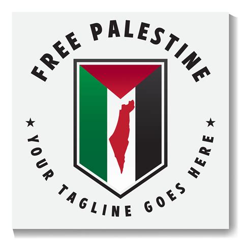 Palestine badge logo modern circle logo. Palestine flag illustration ...