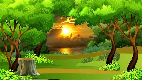 Beautiful 3D Animation with Nature Tree Scenery, 3D Background Video ...