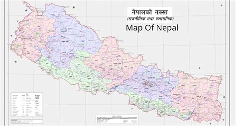 Map Of Nepal With District (Province & Districts) - Updated: Jan 2, 2020