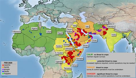 Desert Locust risk maps - 2020