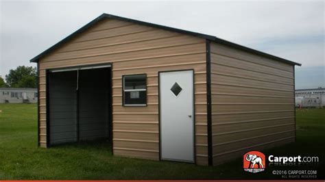 Metal Garage for One Car 18' x 21' | Garage design, Metal garage ...