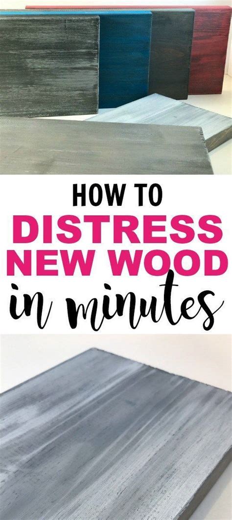 How To Distress New Wood in Minutes. Use this DIY tutorial for ...