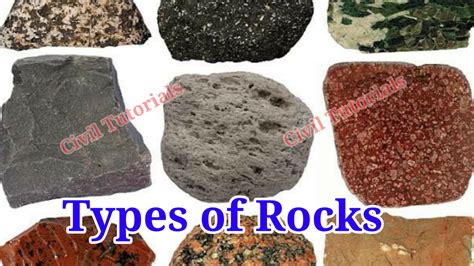 Different types of rocks, Uses of stone - Civil Tutorials