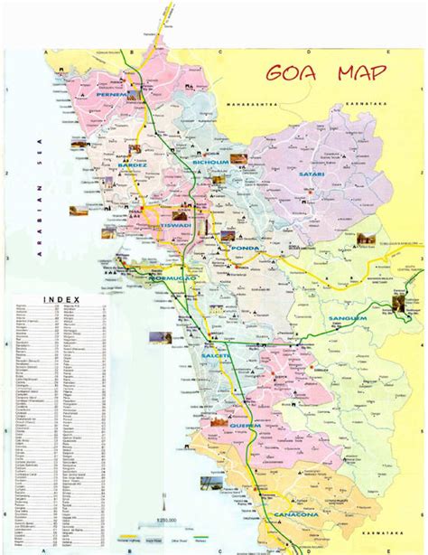 Large Goa Maps for Free Download and Print | High-Resolution and Detailed Maps