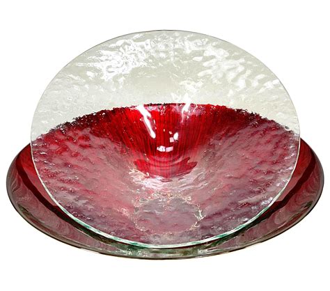 Lot - (2pc) Art Glass Centerpiece Bowls