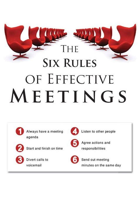 Learn the six rules of an effective meeting. For more information on our services for business ...