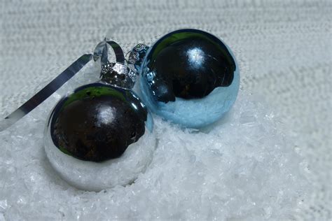 Blue And Silver Ornaments Free Stock Photo - Public Domain Pictures