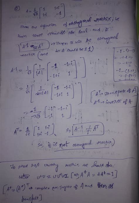 Find orthogonal matrix and unitary matrix