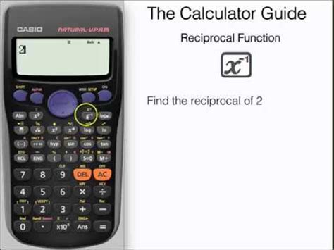 Easy Way To Find Reciprocals On A Calculator - Reciprocal Button - Casio Calculator fx-85GT fx ...