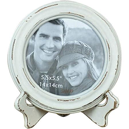 Amazon.com - SIKOO Rustic Farmhouse Round Picture Frame 5.5x5.5 Antique ...