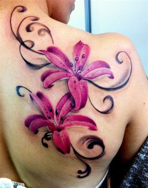 Amazing hibiscus flowers back tattoo. Tattoos Book: +3000 FREE Tattoo ...