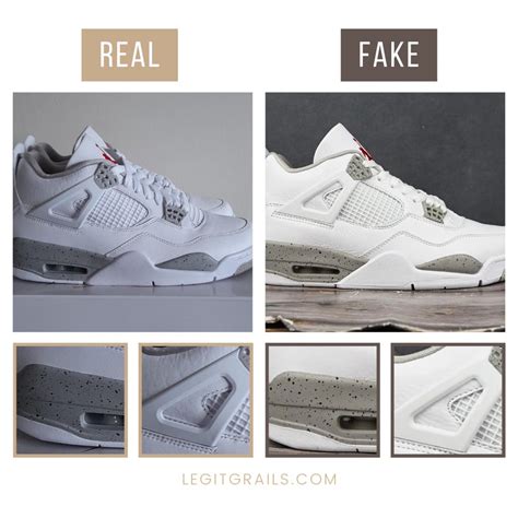 How To Spot Fake Jordan 4 Retro White Oreo Sneakers – LegitGrails