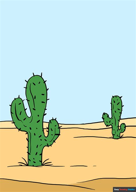 How to Draw a Cactus - Really Easy Drawing Tutorial