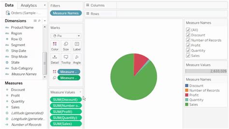 Create Pie Chart With Multiple Measures Tableau - Chart Examples