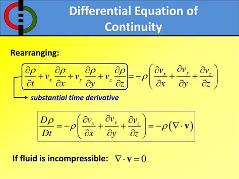 PPT - Equation of Continuity PowerPoint Presentation, free download - ID:2567040