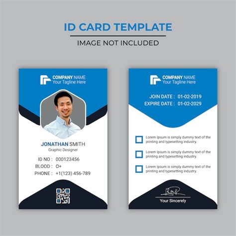 Premium Vector | Creative id card design template