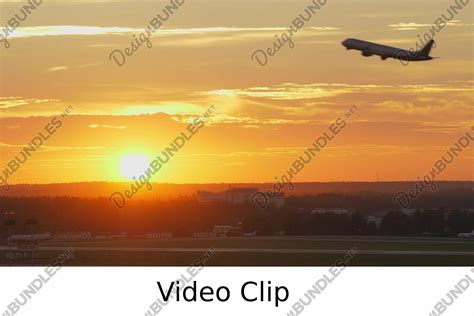 Video: Plane taking off at sunset (1436816) | Travel and Adventure ...