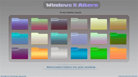 Windows 11 free folder icon pack by spiraloso on DeviantArt