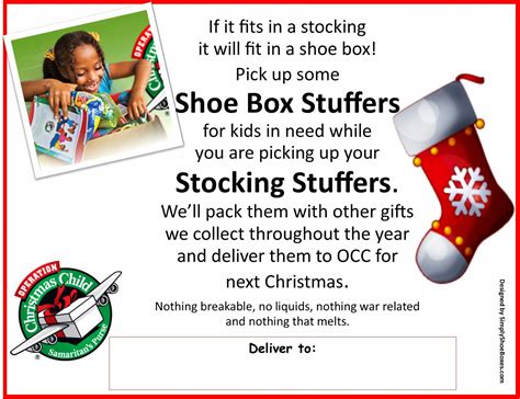 Simply Shoeboxes: Shopping for Operation Christmas Child Shoebox Stuffers ~ Poster Image to ...