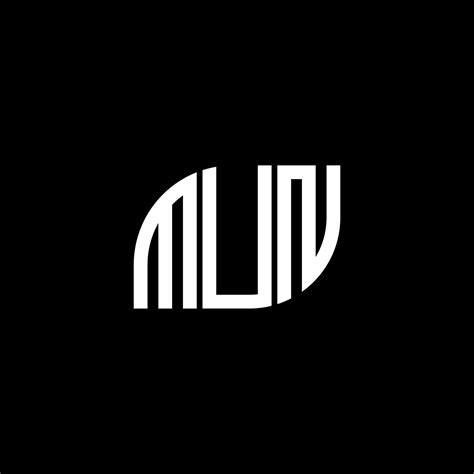 MUN letter logo design on black background. MUN creative initials letter logo concept. MUN ...