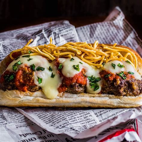 Meatball Parm Subs With Deep Fried Pasta Recipe | The Feedfeed