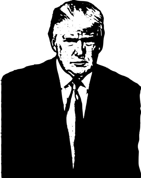 Trump Outline - Openclipart