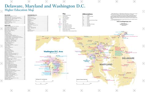 United States Map Of Colleges