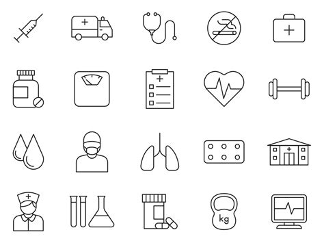 20 Free Health Vector Icons (AI)