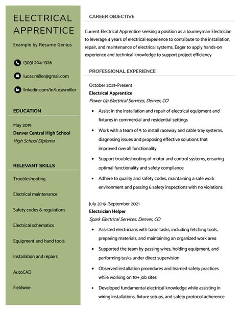 Electrician Resume (Sample & Expert Writing Tips)