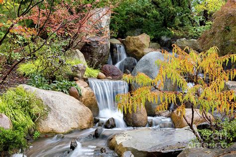 Water falls at Frederik Meijer's garden in Grand Rapids, Michigan Photograph by Sreedhar ...