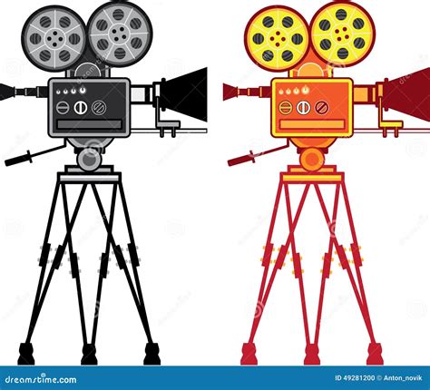 Retro Vintage Video Projector Camera Movie Vector Stock Vector - Image ...