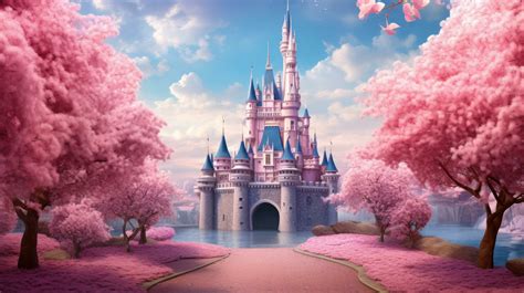 Pink princess castle background 27957225 Stock Photo at Vecteezy