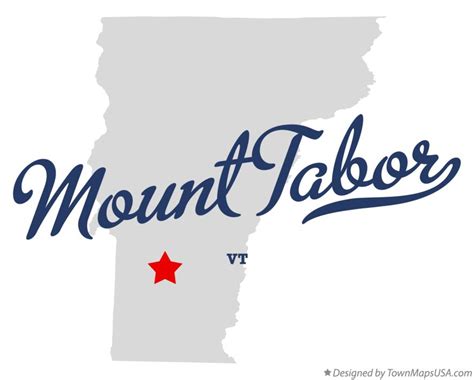 Map of Mount Tabor, VT, Vermont