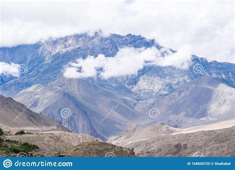 Dhaulagiri Mountain Range. Snowy Peak. Nepal, Annapurna Circuit Trek Stock Photo - Image of ...