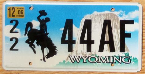 2006 Wyoming vg | Automobile License Plate Store: Collectible License ...