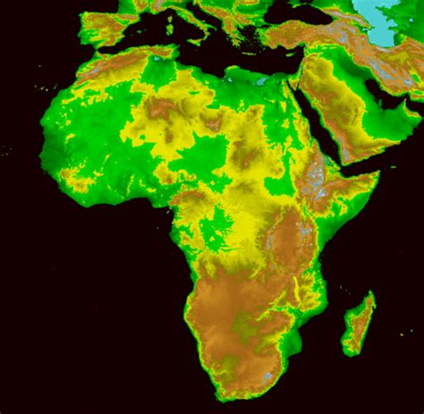 Topography of Africa | Gifex