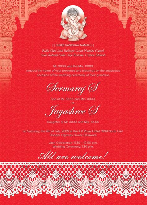 Free Online Indian Wedding Invitation Templates ~ Addictionary