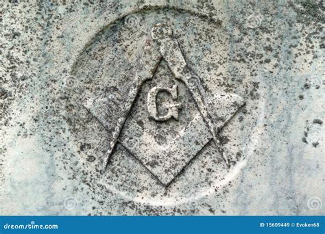 Masonic Symbol Detail On Nineteenth Century Grave Royalty Free Stock ...