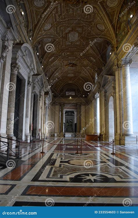 Inside St. Peter`s Basilica in the City of Rome, Italy Editorial Stock ...