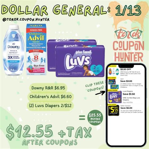 Best Dollar General Deals & Coupons Saturday 1/13 - Torok Coupon Hunter