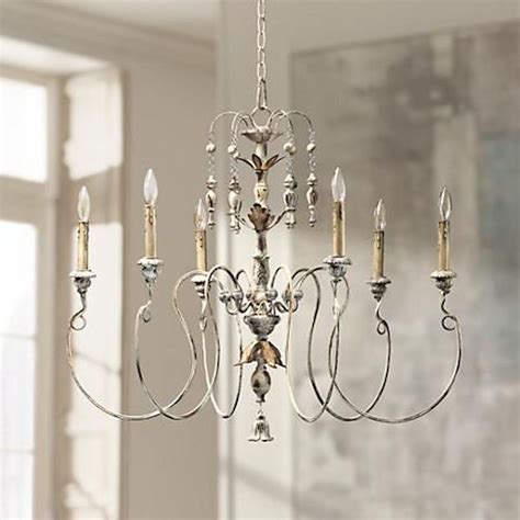 French Restoration Antique White 6 Light Candle Chandelier $500 New Horchow #na #FrenchAnti ...