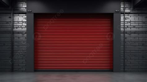 Metal Roller Shutter Door Texture Surface On A 3d Rendered Wall ...