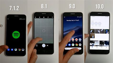 Speed Test Android 10 vs 9 vs 8 vs 7 on Google Pixel XL - YouTube