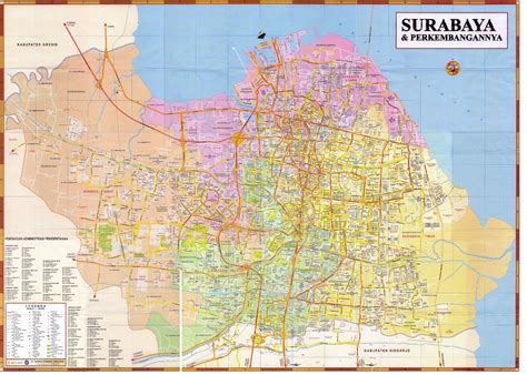 Gambar Takjub Indonesia Peta Kota Surabaya English Gambar Resolusi ...