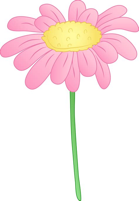 Pretty Pink Daisy Flower - Free Clip Art