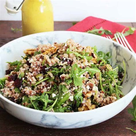 Brown Rice Salad with Feta and Cranberries - Slow The Cook Down