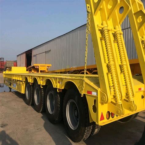 High Quality 4 Axles 60 Ton Lowbed Semi Trailer