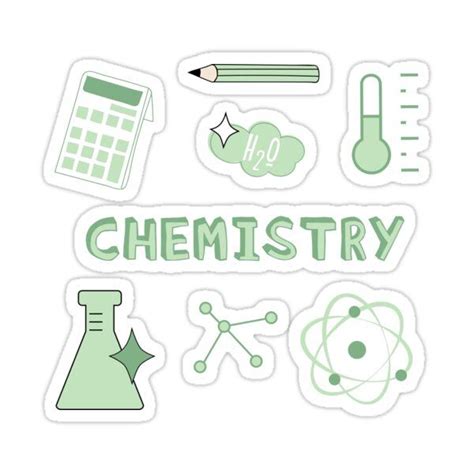 Light Green Chemistry Subject Sticker Pack Sticker by The-Goods in 2021 ...