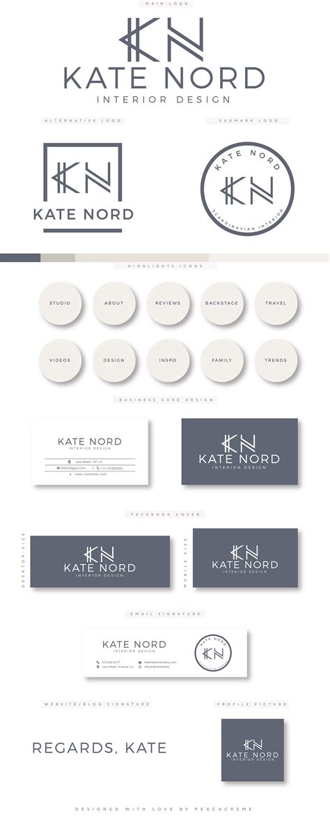 Minimalist Logo Logo Branding Kit Salon Logo Design | Etsy